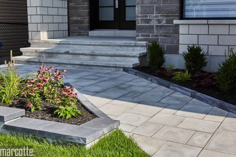 Landscaping a modern-style entrance