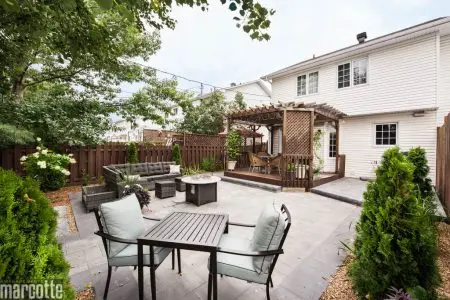Slabs and Raised Platform, Privacy Pergola