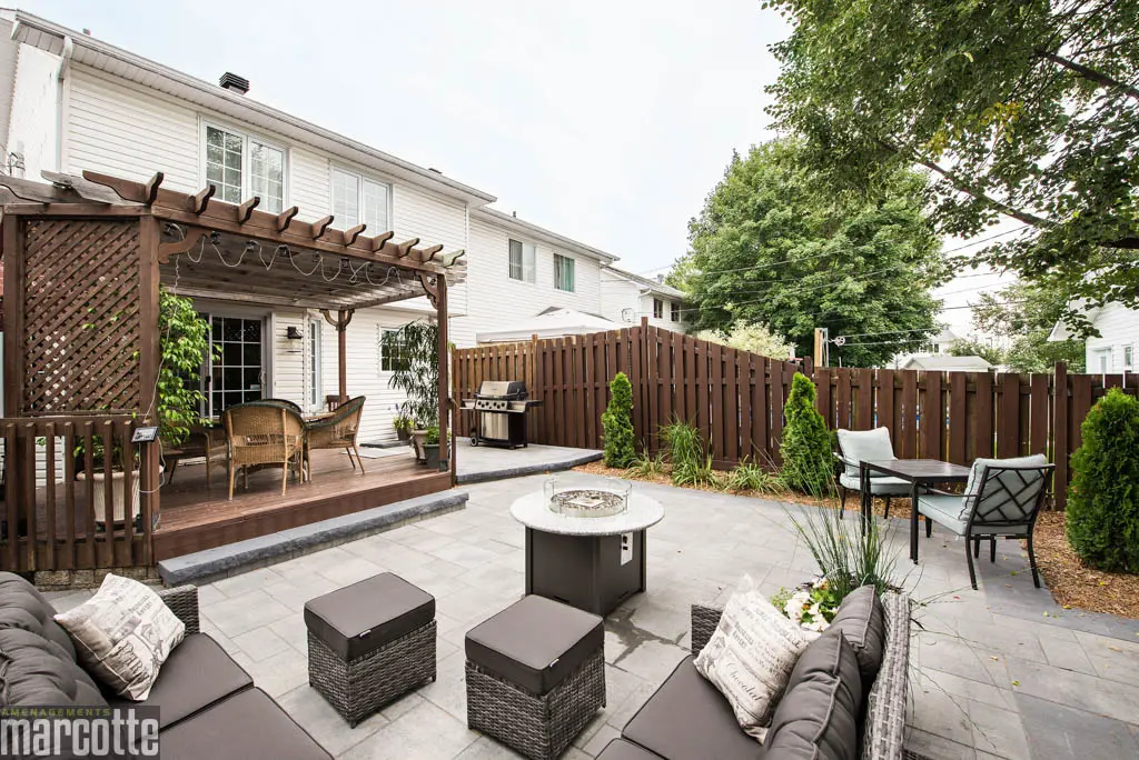 Slabs and Raised Platform, Privacy Pergola