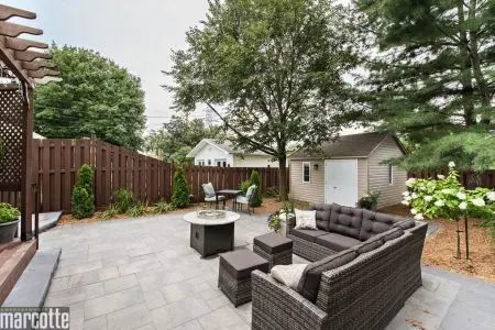 Slabs and Raised Platform, Privacy Pergola