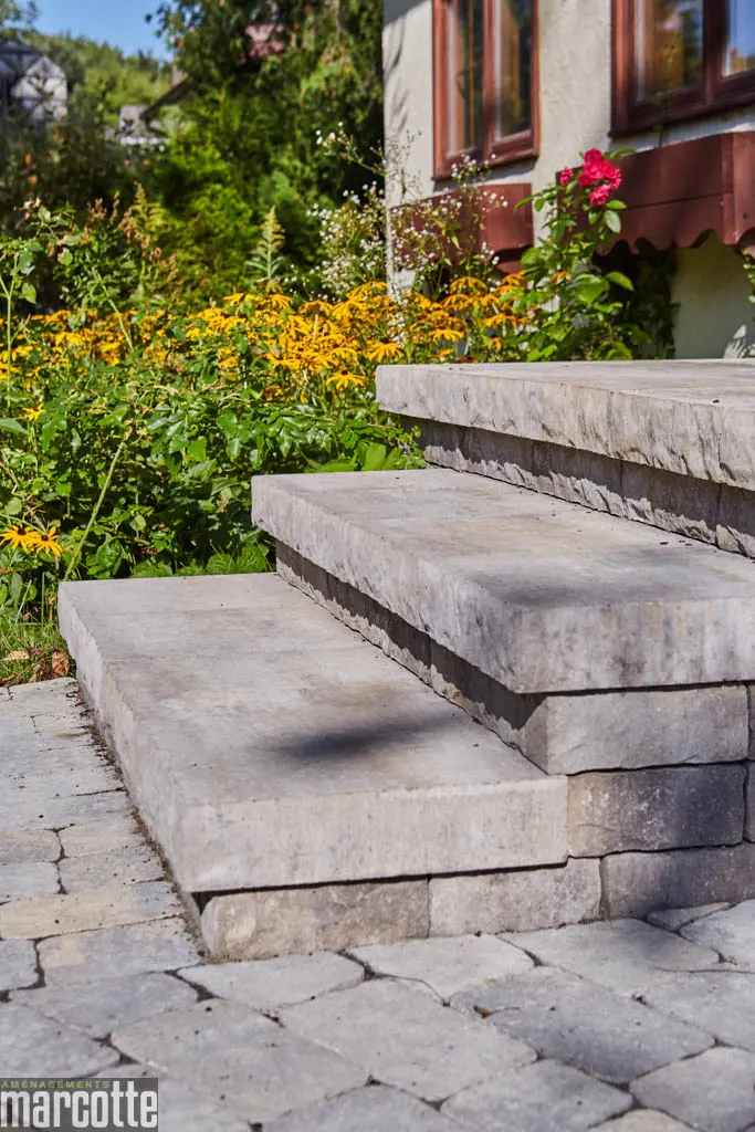 Retaining Walls and Stone Stairs