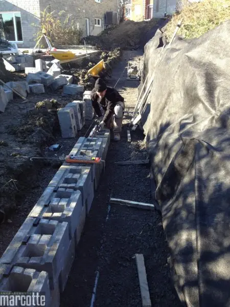 Retaining Wall Installation