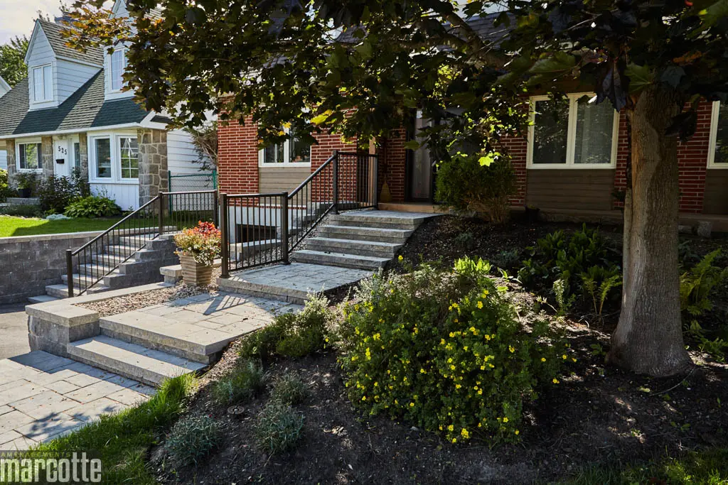 Retaining Walls and Stone Stairs